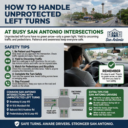 How to Handle Unprotected Left Turns at Busy San Antonio Intersections