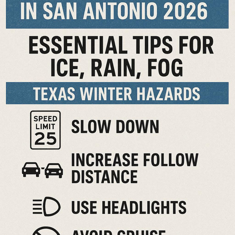 Winter Driving Safety in San Antonio 2026: Essential Tips for Ice, Rain, Fog & Texas Winter Hazards