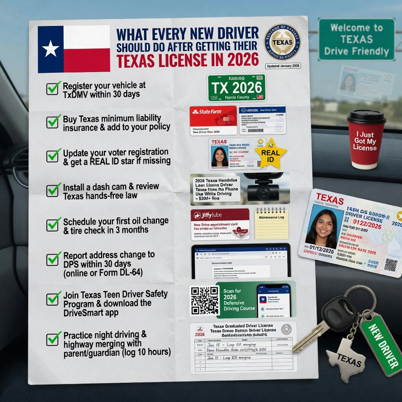 What Every New Driver Should Do After Getting Their Texas License in 2026