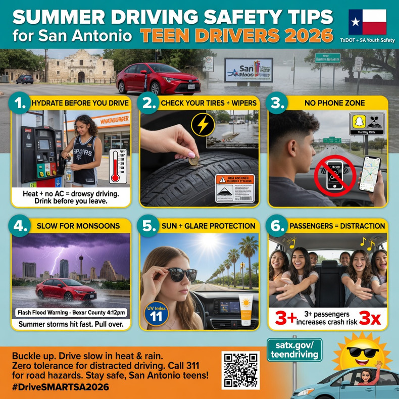Summer Driving Safety Tips for San Antonio Teen Drivers in 2026