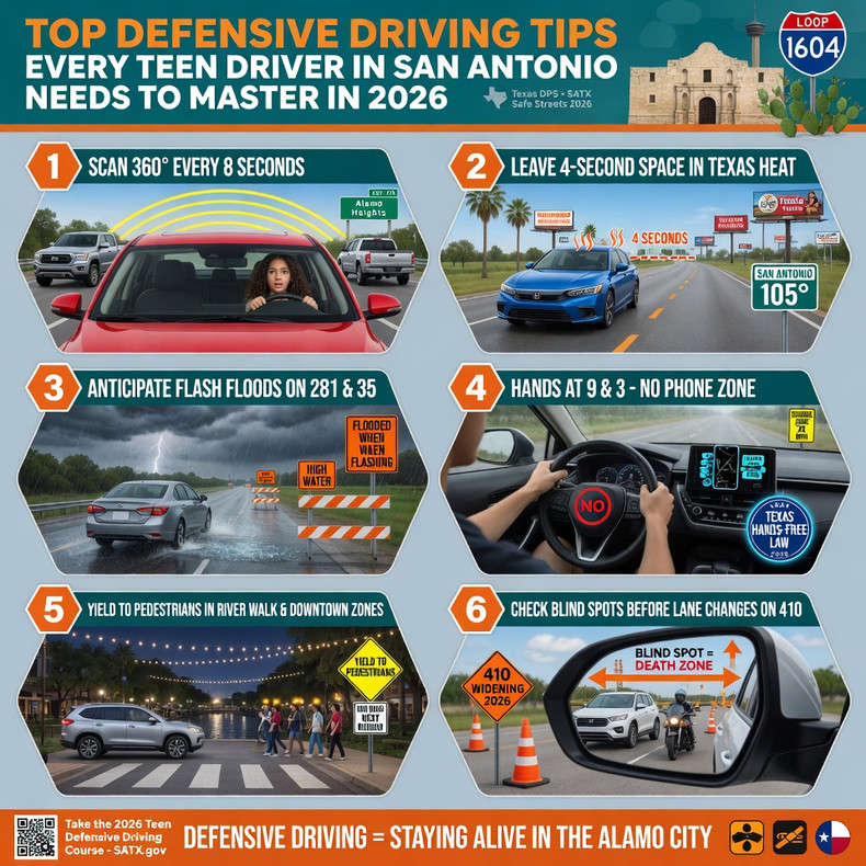 Top Defensive Driving Tips Every Teen Driver in San Antonio Needs to Master in 2026