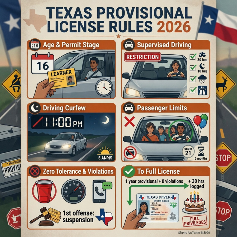 Texas Provisional License Rules Every New Driver Must Know in 2026