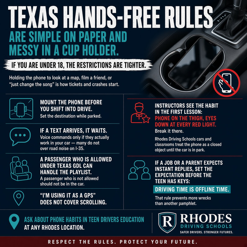 Texas Hands-Free Phone Rules New Drivers Still Get Wrong