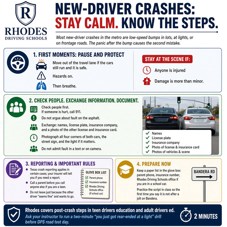 After a Fender-Bender: A Step-by-Step Guide for New Texas Drivers