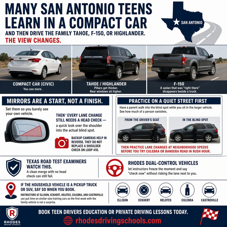 Blind Spots and Head Checks in SUVs and Pickup Trucks
