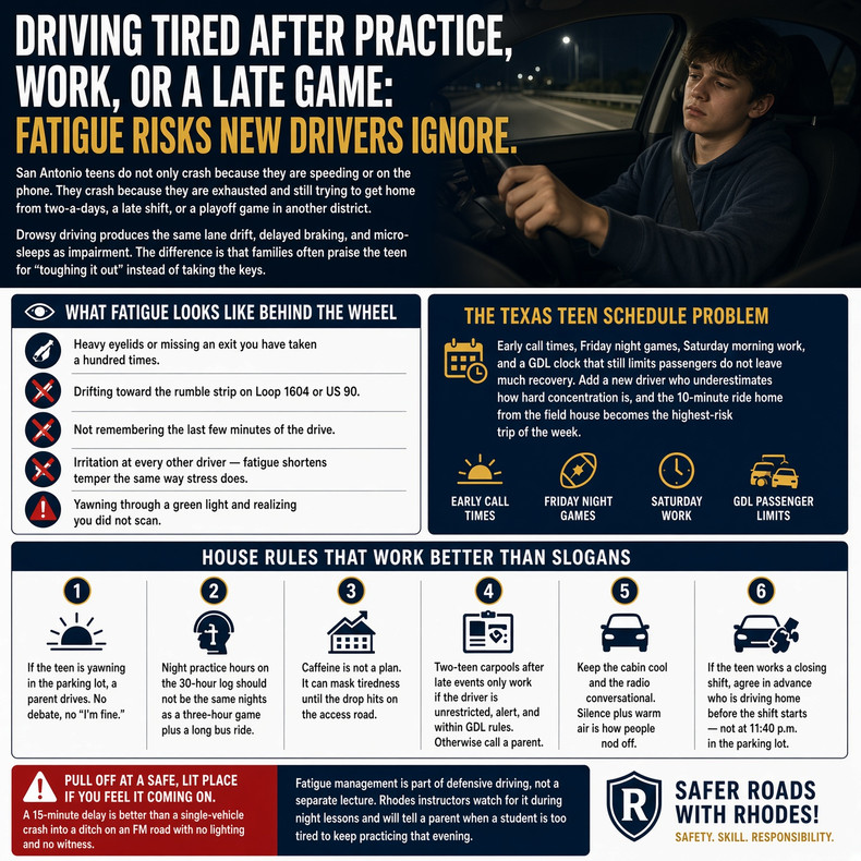 Driving Tired After Practice, Work, or a Late Game: Fatigue Risks New Drivers Ignore