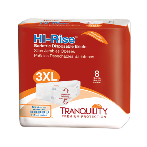 Tranquility HI-Rise 3XL Disposable Bariatric Adult  Briefs