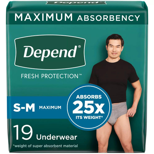 Depend Fit-Flex Men's Underwear, Maximum