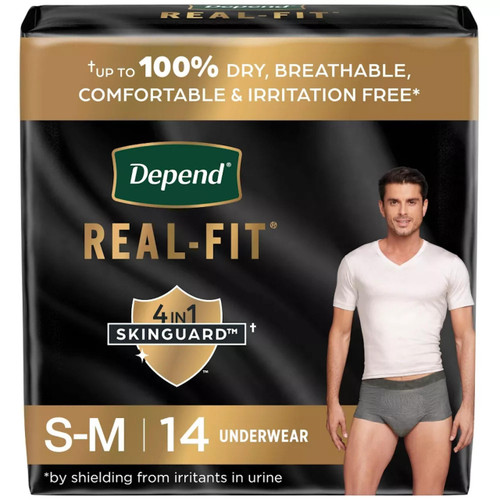 Depend Men's Real Fit Absorbent Underwear, Maximum