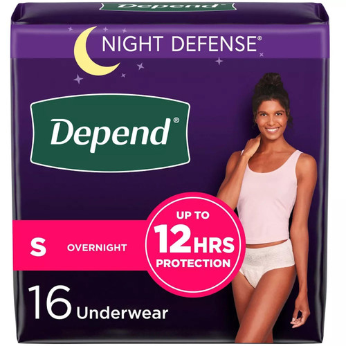 Depend Night Defense Overnight Underwear for Women