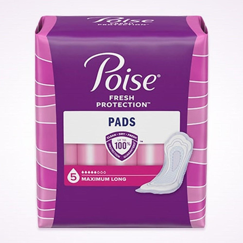 Poise Incontinence Pads, 5 Drops Maximum Absorbency