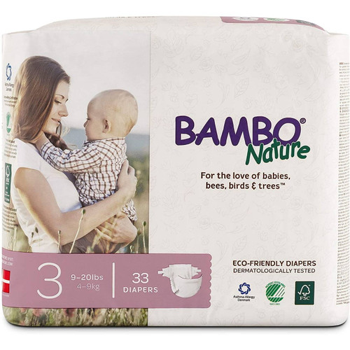 Bambo Nature Eco-Friendly Baby Diapers, Size 3