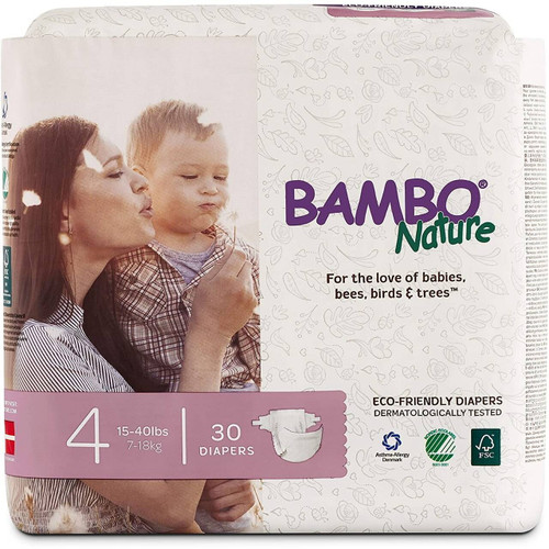 Bambo Nature Eco-Friendly Baby Diapers, Size 4