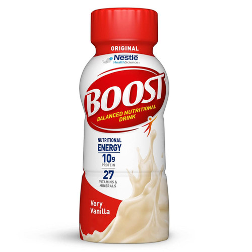 Nestle Boost Original Nutritional Drink, Very Vanilla, 8 oz bottle, CS/24