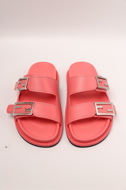 High band leather slides