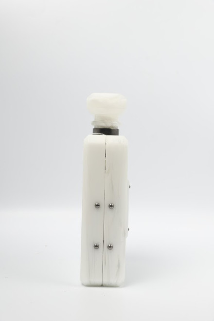 CHANEL PERFUME BOTTLE HANDBAG WHITE