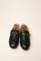 CALFSKIN FUR FLAME PRINCETOWN SLIPPERS