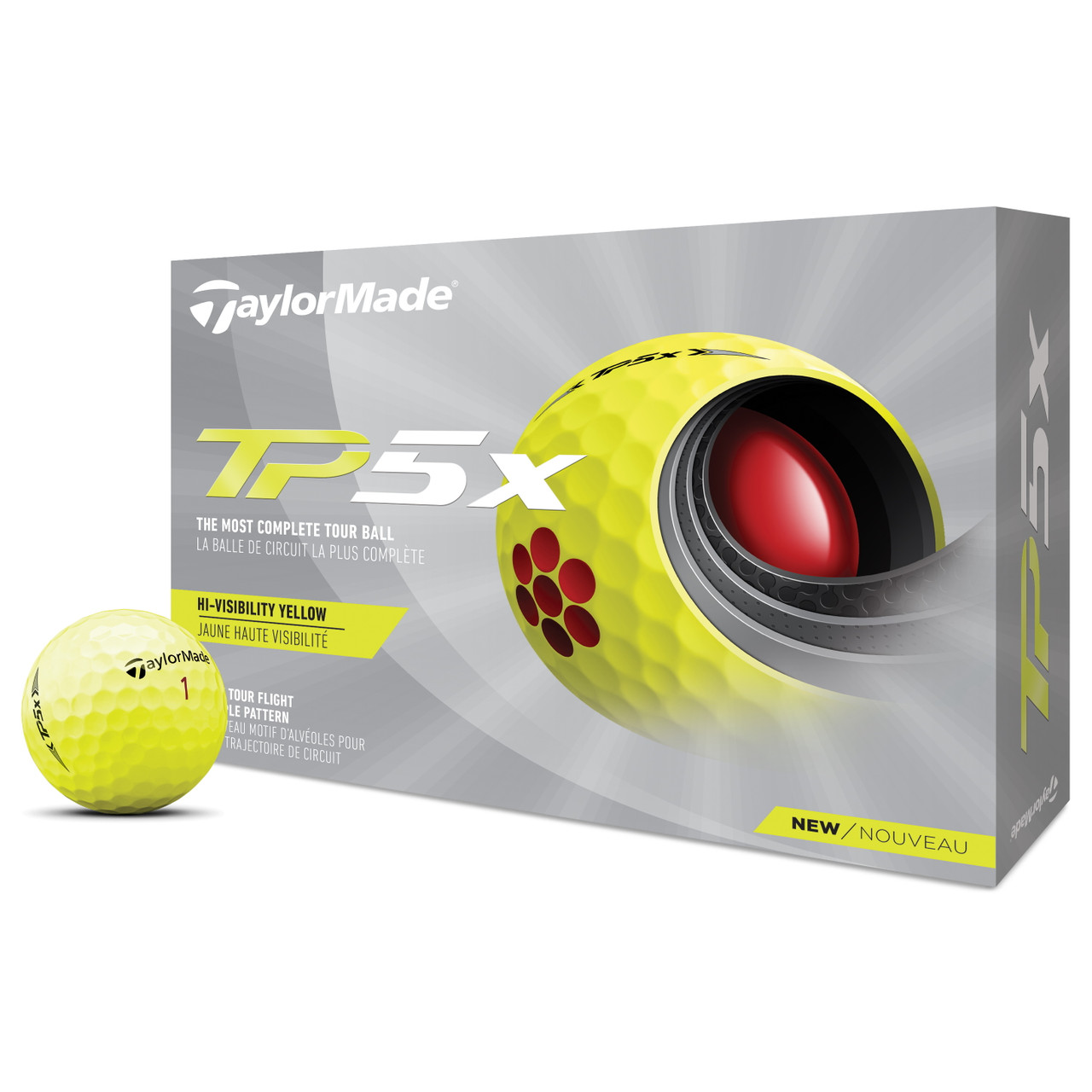 Taylormade TP5x Yellow Golf Balls (2021) - 2 Dozen
