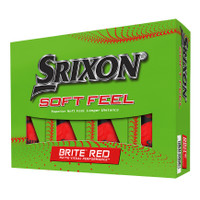 Srixon Soft Feel Brite Golf Balls, Red Srixon Soft Feel Brite Golf Balls, Red