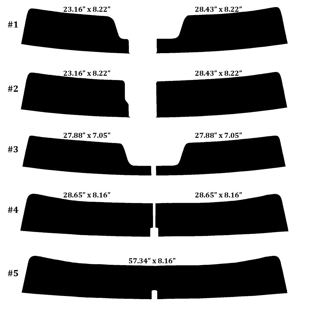 Rtint Precut Window Tint Kit For Toyota Tundra 2007-2017 (4 Door) - Windshield Strip Only - 5%