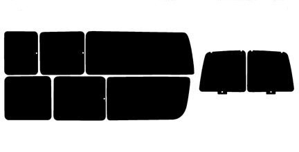 2004-2027 Chevrolet Express Passenger Van Rear Car Precut Window Tint Kit