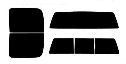 2007-2013 Chevrolet Silverado 1500 Crew Cab Rear Truck  Precut Window Tint Kit