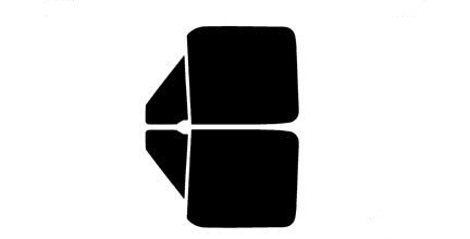 1980-1998 Ford F-250 F-350 Extended Cab Front Windows Precut Window Tint Kit