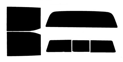 2019-2026 Chevrolet Silverado 1500 Crew Cab Rear Truck  Precut Window Tint Kit