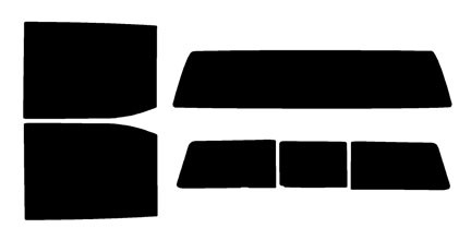 2019-2026 GMC Sierra 1500 Crew Cab Rear Truck Precut Window Tint Kit