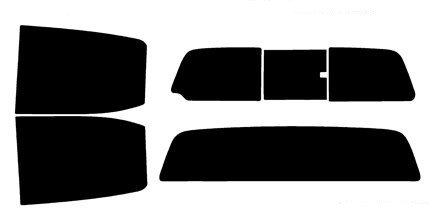2015-2022 Chevrolet Colorado Crew Cab Rear Truck Precut Window Tint Kit