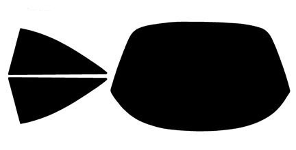 2000-2006 Mercedes Benz CL Class Rear Car Precut Window Tint Kit