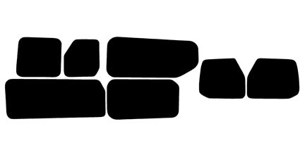 2015-2026 Ford Transit 150 Low Roof Passenger Van Split Side Doors Rear Car Precut Window Tint Kit