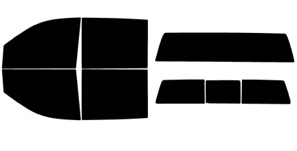 2020-2027 Chevrolet Silverado 2500 and 3500 HD Crew Cab Full Truck  Precut Window Tint Kit