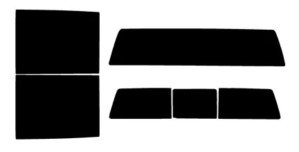 2020-2027 GMC Sierra 2500 and 3500 HD Crew Cab Rear Truck Precut Window Tint Kit