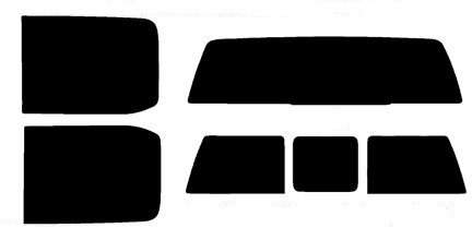 2015-2020 Ford F-150 Crew Cab Rear Truck Precut Window Tint Kit