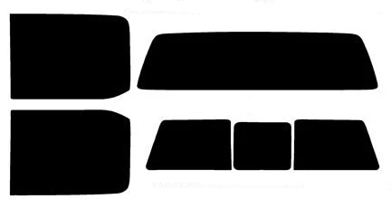 2017-2027 Ford F-250 F-350 Crew Cab Rear Truck Precut Window Tint Kit