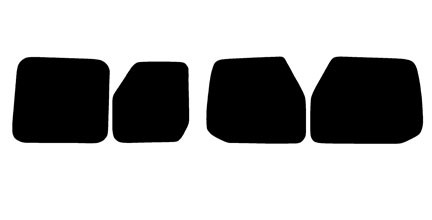 2015-2026 Ford Transit Low Roof Cargo Van Split Side Doors Rear Car Precut Window Tint Kit