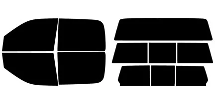 2019-2027 Ram 2500 and 3500 Crew Cab Truck Full Car Precut Window Tint Kit