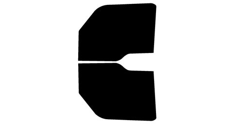 2024-2025 Polaris Ranger XD 4-Door Front Windows Precut Window Tint Kit