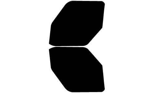 2024-2027 Polaris Ranger XP 2-Door Front Windows Precut Window Tint Kit
