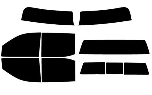 2019-2026 Chevrolet Silverado 1500 Crew Cab Full Truck with Visor / Brow Precut Window Tint Kit