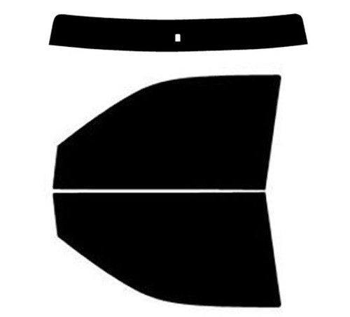 2004-2012 GMC Canyon Crew Cab Front Windows with Visor / Brow Precut Window Tint Kit