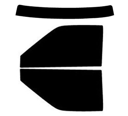 1998-2004 Nissan Frontier Crew Cab Front Windows with Visor / Brow Precut Window Tint Kit