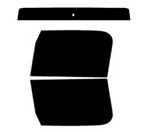 1996-2006 Jeep Wrangler TJ Front Windows with Visor / Brow Precut Window Tint Kit