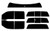 2009-2014 Ford F-150 Crew Cab Full Truck with Visor / Brow Precut Window Tint Kit