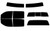 2015-2019 Chevrolet Silverado 2500 and 3500 HD Crew Cab Full Truck with Visor / Brow Precut Window Tint Kit