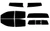 2023-2026 GMC Canyon Crew Cab Full Car with Visor / Brow Precut Window Tint Kit