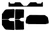 2024-2027 Polaris Ranger XD 4-Door Full Car with Visor / Brow Precut Window Tint Kit