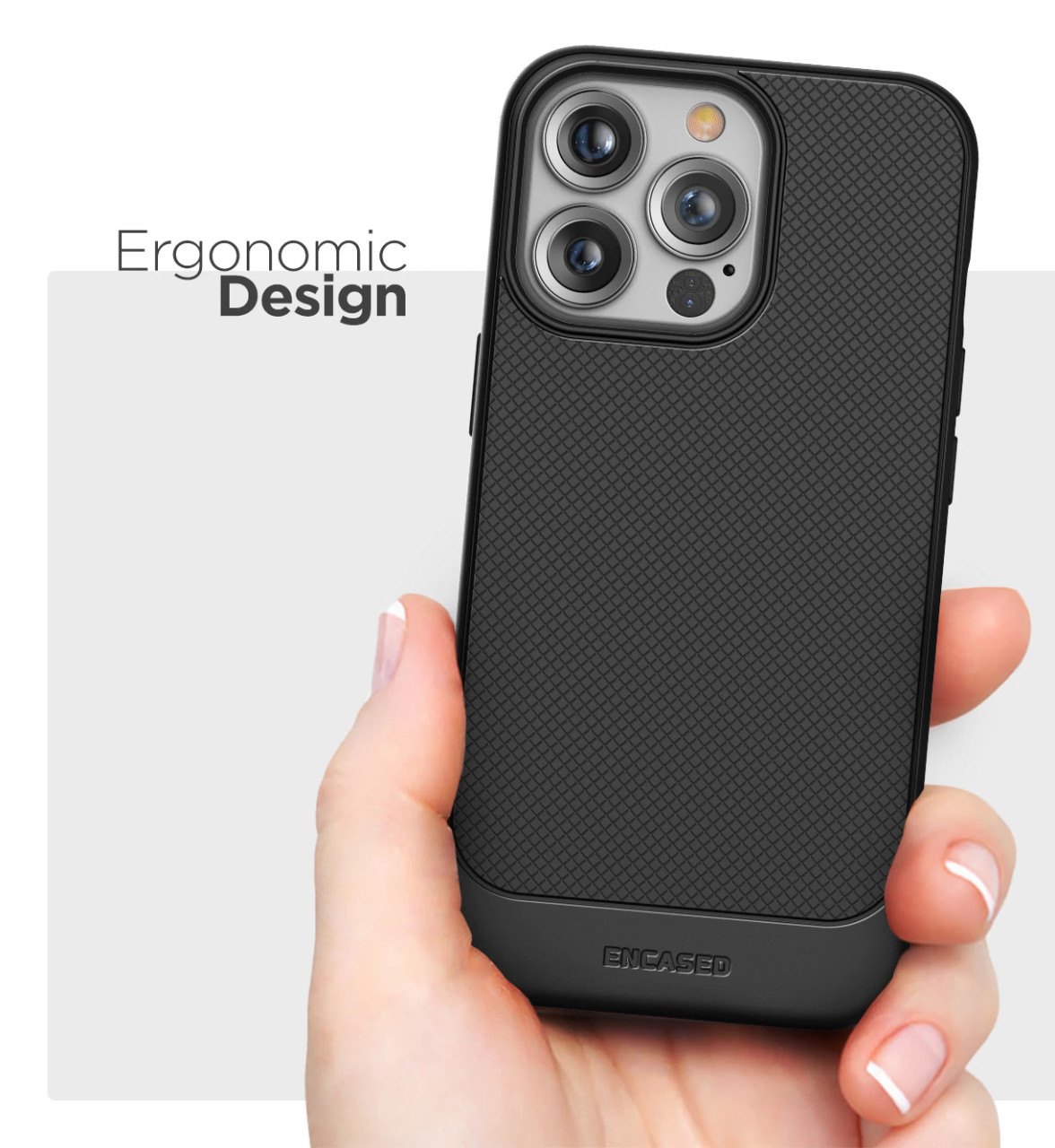Custodia Encased Thin Armor Per IPhone 12 Pro Max: Sottile, Antiscivolo E Resistente (Nero) - 3