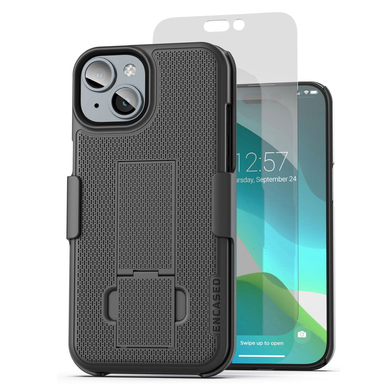 Belt Clip Holster for Otterbox Symmetry Case - iPhone 15 Pro Max - Encased